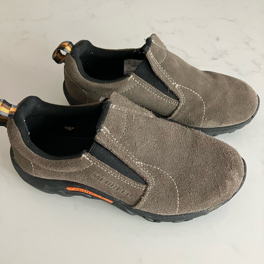 Merrill Jungle mocs in gunsmoke color